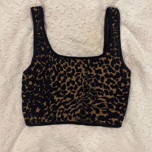 Aritzia babaton contour tank leopard print size XS